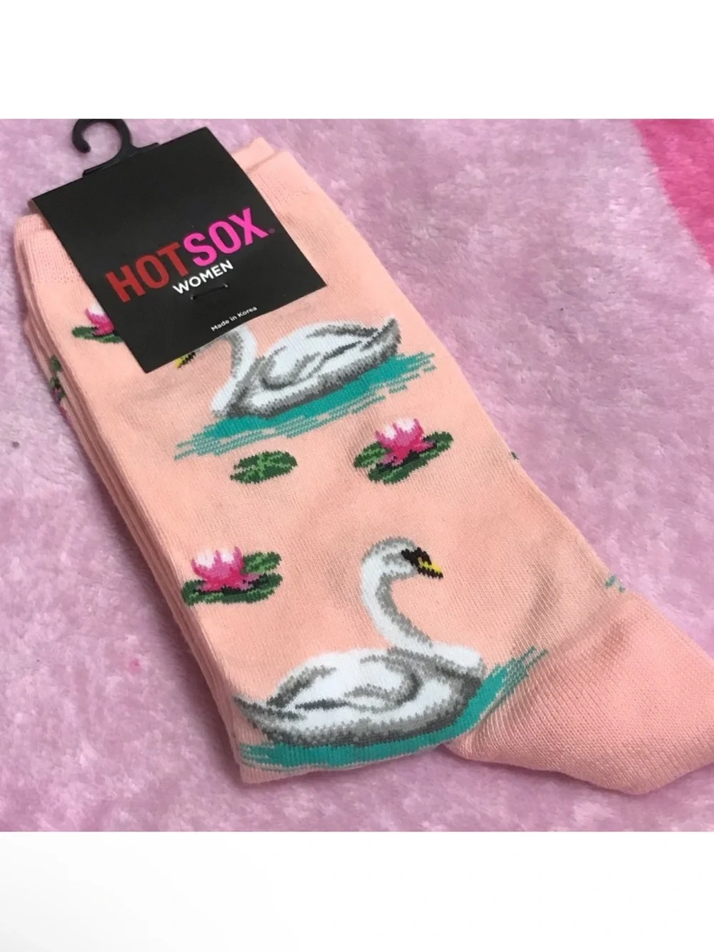 6 Hot Sox Women's Assorted Crew Socks - Pink, Blue, Gray, Peach